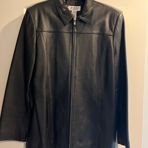 Alfani Womens Leather Jacket L